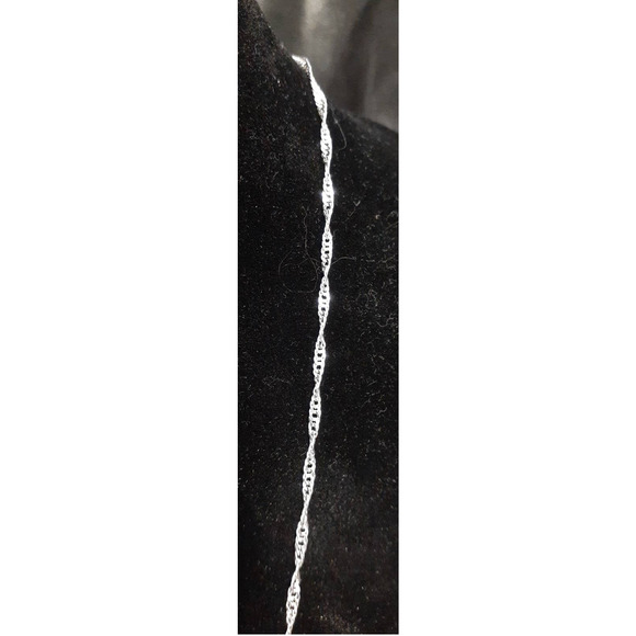 Sterling Silver 925 Plated 22 Inch Water Wave Chain Necklace New Thin 1/16th" - Picture 3 of 5